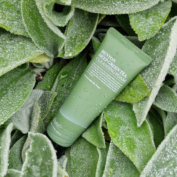 Deep Green Tea Cleansing Foam cleanse makeup impurities leaves skin refreshed benton