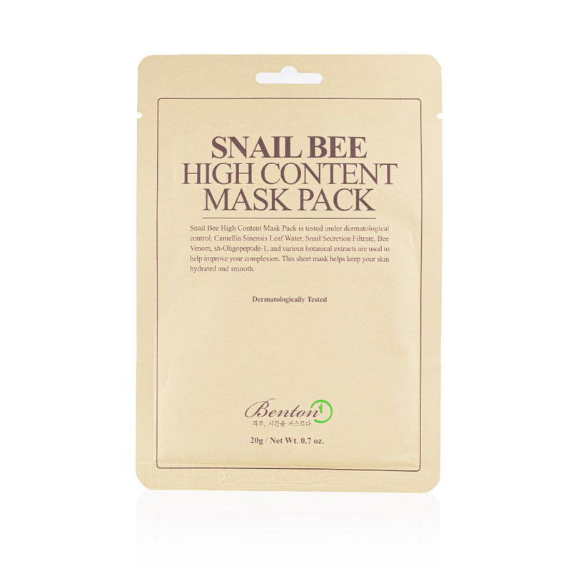 Benton snail filtrate bee venom sheet mask hydrate smooth