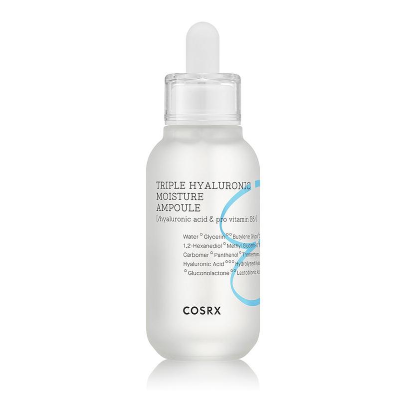 cosrx triple hyaluronic moisture ampoule vitamin b5 dry skin dehydrated skin